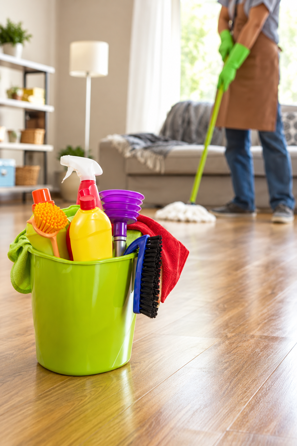 Original HHC Wix cover showing household cleaning supplies and floor cleaning
